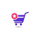 shopping cart favorite item icon design. add to cart icon design