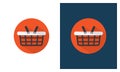 Shopping cart flat icon logo design vector template, Online Shop icon concepts, Creative design