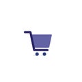 Shopping Cart Flat Icon Vector Isolated on White Background Royalty Free Stock Photo