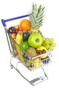 Shopping Cart with Fruit Royalty Free Stock Photo