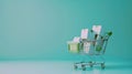The shopping cart full.AI generated image Royalty Free Stock Photo