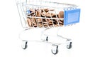 shopping cart full of euro cent