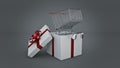 Shopping cart . Gift box concept. Royalty Free Stock Photo