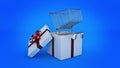 Shopping cart . Gift box concept. Royalty Free Stock Photo