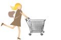 Shopping cart girl