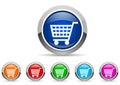 Shopping cart glossy icons