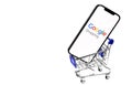 shopping cart and Google Shopping logo