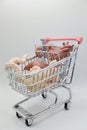 shopping cart with human organs