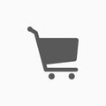 Shopping cart icon, cart vector, shopping illustration