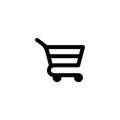 Shopping cart icon in black. Basket. Vector on isolated white background. EPS 10 Royalty Free Stock Photo