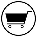 Shopping Cart icon in black circle