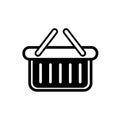 Shopping cart icon black and white Royalty Free Stock Photo