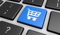 Shopping Cart Icon On Computer Keyboard Royalty Free Stock Photo