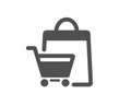 Shopping cart icon. Customer sale bag sign. Vector Royalty Free Stock Photo