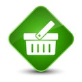 Shopping cart icon elegant green diamond button Royalty Free Stock Photo