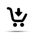 Shopping Cart icon, flat design best vector Royalty Free Stock Photo