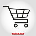 Shopping Cart Icon, flat design best vector icon Royalty Free Stock Photo