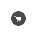 Shopping Cart Icon, flat design best vector icon. Round icon Royalty Free Stock Photo