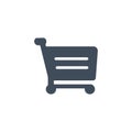 Shopping Cart Icon, flat design, vector illustration isolated on white background Royalty Free Stock Photo