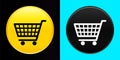 Shopping cart icon flat exclusive button set Royalty Free Stock Photo