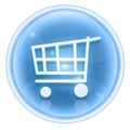 Shopping cart icon ice Royalty Free Stock Photo