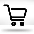 Shopping cart icon illustration isolated vector sign symbol - Vector