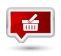 Shopping cart icon prime red banner button Royalty Free Stock Photo