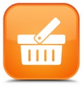 Shopping cart icon special orange square button Royalty Free Stock Photo