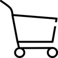 Shopping Cart Icon isolated on white background. Vector illustration usable for web and mobile apps. Shopping Trolley Icon Vector. Royalty Free Stock Photo