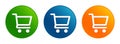 Shopping cart icon liquid design round button set illustration Royalty Free Stock Photo