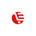 Shopping cart icon logo design vector template Royalty Free Stock Photo