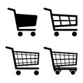 Shopping Cart Icon set icon isolated on white background. Vector illustration. Royalty Free Stock Photo