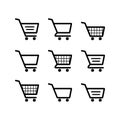 Shopping Cart Icon. Shopping cart illustration for web, mobile apps. Shopping cart trolley icon vector. Trolley icon Royalty Free Stock Photo