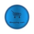 Shopping cart icon, sign, illustration Royalty Free Stock Photo