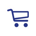 Shopping cart icon stock vector illustration flat design style