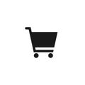 Shopping cart icon symbol. Flat shape trolley web store button. Online shop logo sign. Vector illustration image. Royalty Free Stock Photo