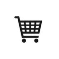 Shopping cart icon symbol. Flat shape trolley web store button. Online shop logo sign. Vector illustration image. Royalty Free Stock Photo