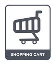 shopping cart icon in trendy design style. shopping cart icon isolated on white background. shopping cart vector icon simple and Royalty Free Stock Photo