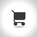 Shopping cart icon. Trolley icon. Supermarket trolley. Grocery cart icon