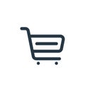 shopping cart icon vector from ecommerce user interface concept. Thin line illustration of shopping cart editable stroke. shopping