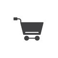 Shopping cart icon vector, filled flat sign, solid pictogram isolated on white. Royalty Free Stock Photo