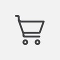 Shopping cart icon, vector logo, linear pictogram isolated on white, pixel perfect illustration.