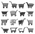 Shopping cart icons set Royalty Free Stock Photo