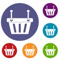 Shopping cart icons set Royalty Free Stock Photo