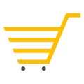 Shopping cart illustration, trolley supermarket. buy symbol.