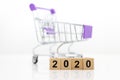 Shopping cart, image use for shopping product online or store for urge the social economy, business concept