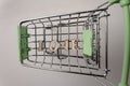 Shopping cart with the inscription love lined with letters, the concept of a love sensual
