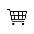 Shopping cart isolated icon. Shop flat button. Vector Royalty Free Stock Photo