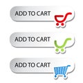 Shopping cart item - add buttons Royalty Free Stock Photo