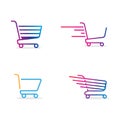 Shopping cart lcon vector Logo, Symbols